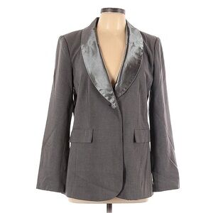 Women blazer petite sz 2 xs tuxedo jacket capsule wardrobe menswear office